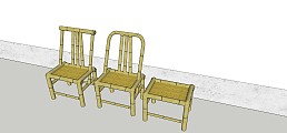 中式竹椅 小竹椅 靠背竹椅